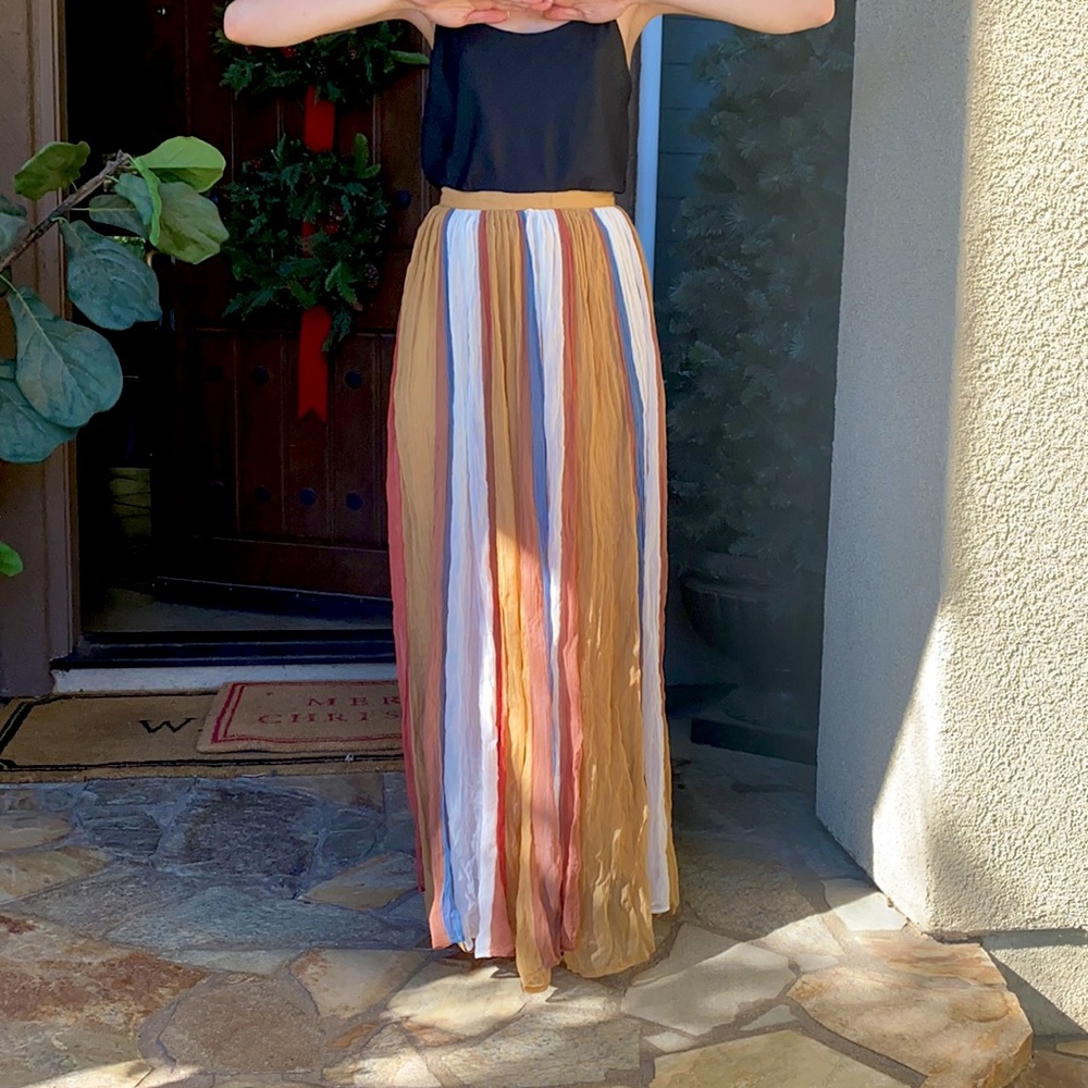 Free People- multicolor maxi skirt